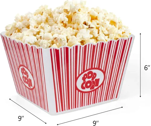 Vista 4 de Juego de 10 tubos de plástico reutilizables para palomitas de maíz