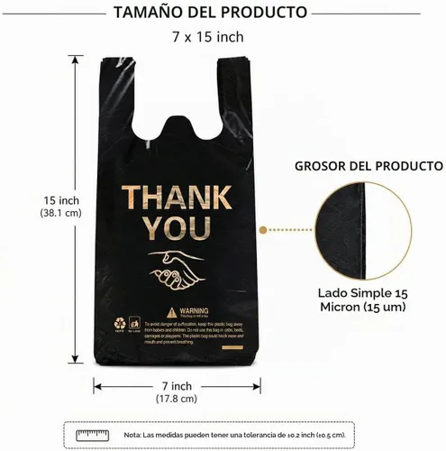 Vista 3 de ysmile 150 piezas Bolsas de Plástico Pequeñas Tipo Camiseta de Agradecimiento para Tiendas de Pequeños Negocios Bolsa de Compras de Plástico Paquete