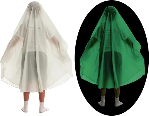 Vista 6 de HSCTEK Disfraz de fantasma que brilla en la oscuridad Verde