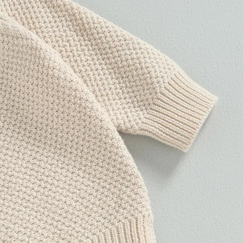 Vista 5 de Suéteres de punto grueso para bebé, niña, niño, sudadera para bebé, linda ropa de otoño e invierno