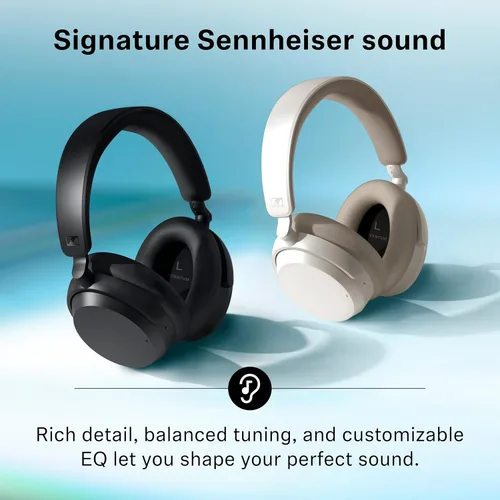 Vista 3 de Sennheiser ACCENTUM - Audífonos inalámbricos Bluetooth – Batería de 50 horas, audio, cancelación de ruido híbrida (ANC), comodidad durante todo