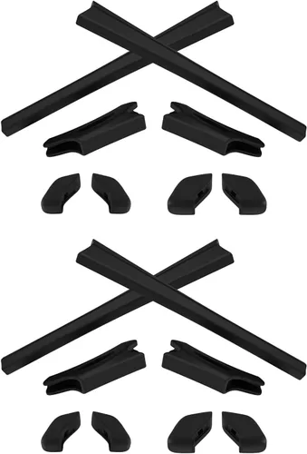 Vista 7 de Kits de Goma de Repuesto Earsocks y Nosepieces para Oakley Flak Jacket Flak Jacket XLJ Sunglass, Negro