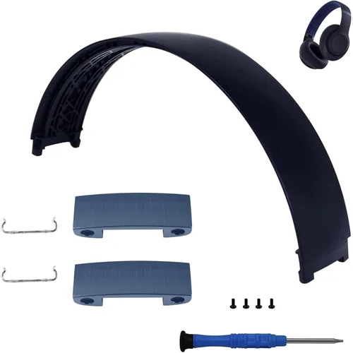 Vista 10 de Repuesto de diadema y bisagra para auriculares Beats Studio Pro, kit de reparación de accesorios duraderos (negro)