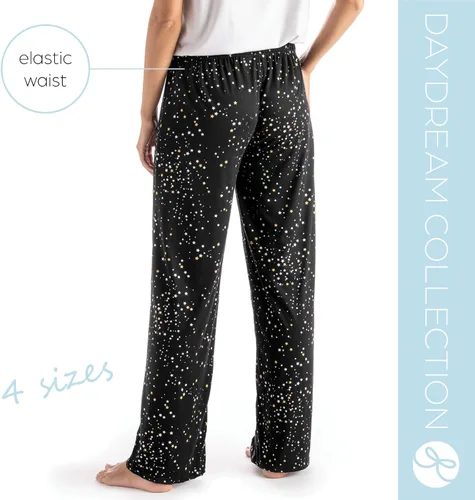 Vista 3 de Hello Mello Signature Lounge Pants - Pantalones de pijama suaves para mujer, cintura elástica, cordón