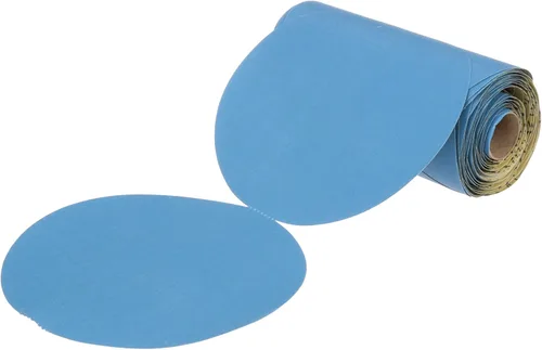 Vista 30 de 3M 3M-36142 Hookit disco abrasivo azul multi-agujero, 3" 80 Grado