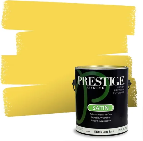 Vista 243 de PRESTIGE Pinturas de pintura exterior e imprimación en uno, 1 galón, plano, combinación comparable de Benjamin Moore* Pila de heno