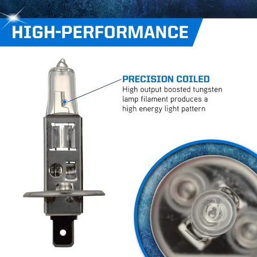 Vista 2 de PEAK Power Vision Automotive - Faros delanteros H1 de alto rendimiento de 55 W (paquete de 2)