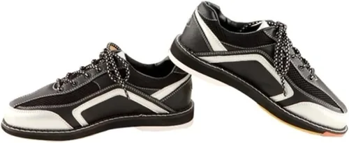 Vista 2 de XCSPEC Zapatos de bolos antideslizantes para interiores y mujeres zapatos clásicos cómodos para boliches color negro talla 55