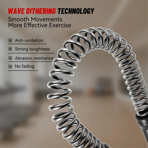 Vista 5 de Cuerdas de batalla inalámbricas sin cuerda para gimnasio en casa, cuerda de entrenamiento portátil con peso para entrenamiento HIIT, cardiovascular