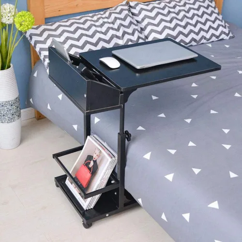 Vista 3 de BTZHY Mesa auxiliar/mesa auxiliar/mesa auxiliar, soporte para laptop de madera, mesa ajustable para computadora portátil, escritorio de oficina