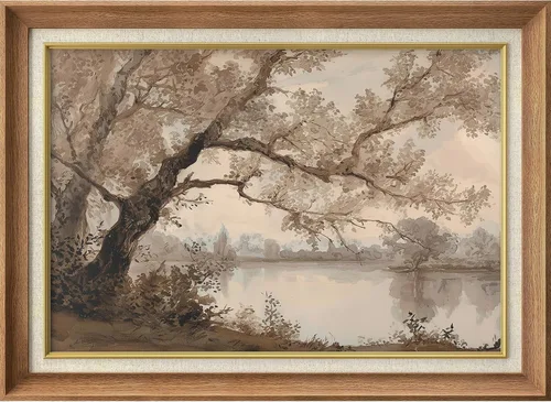 Vista 64 de MUDECOR Claude Monet - Arte artístico enmarcado prémium para pared, camino a través del maíz en Pourville, ilustraciones históricas culturales