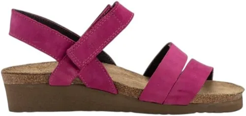 Vista 31 de Naot Kayla sandalia con taco de cuña para mujer Piel de lagarto beige