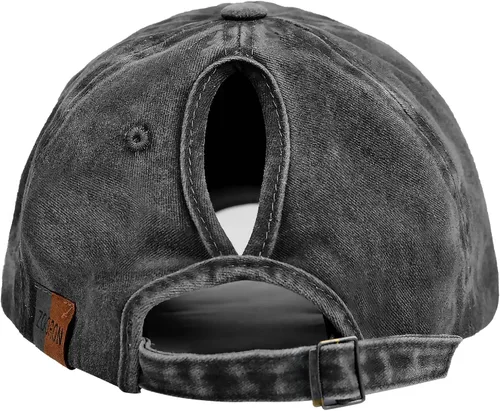 Vista 4 de Gorras de béisbol para mujer, de algodón, ajustables, estilo vintage, para el sol, alto y desordenado, para mujer