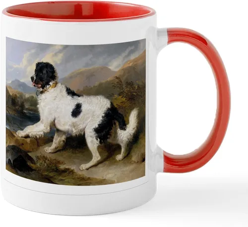 Vista 46 de CafePress Newfoundland Dog Drool Zone Taza de café de cerámica de 11 oz (11.0 fl oz)