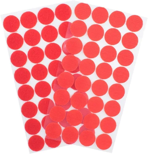 Vista 2 de DFYOUHOME® 128 pares de puntos autoadhesivos redondos de 1 pulgada de gancho y bucle con cinta adhesiva impermeable en la parte trasera de tira