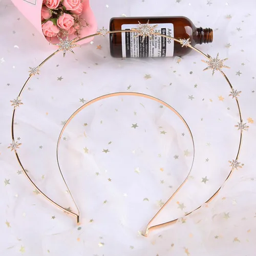 Vista 7 de Beaupretty Nuestra Señora Diadema Fiesta Headwear Diadema Luna Diadema Nupcial Metal Diadema Cabeza Estrella Accesorios para el Cabello Decorativo
