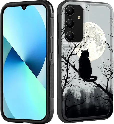 Vista 120 de Funda magnética para Galaxy A16 5G, [compatible con MagSafe] [protección contra caídas de grado militar] Funda resistente a prueba de golpes