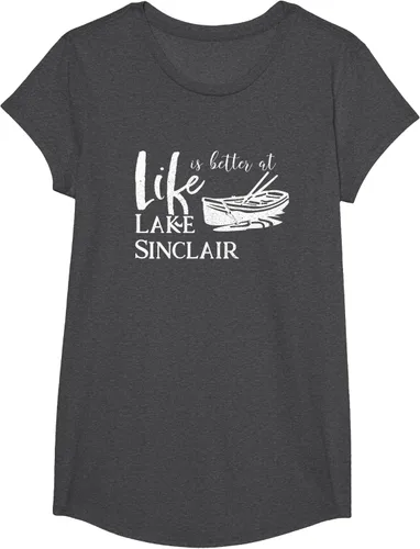 Vista 47 de Life is Better at Lake Sinclair Georgia Camiseta Negro