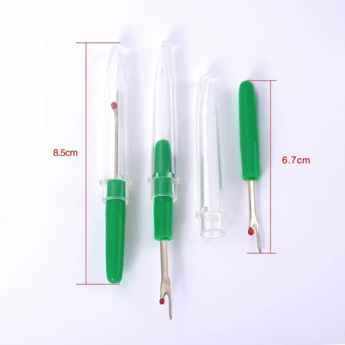 Vista 2 de Blulu hilo Seam Ripper Stitch unpicker con mango de plástico y cubierta para costura y manualidades., varios colores, 16 piezas