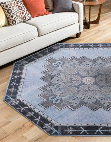 Vista 23 de Unique Loom Timeless Collection - Alfombra de área - Thomas (2' x 3' 1" ovalada, negro y blanco/gris)