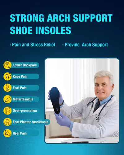 Vista 4 de SIIHEA Insertos de zapatos con soporte de arco, absorción de impactos estructurales huecos, plantillas ortopédicas para zapatos para aliviar