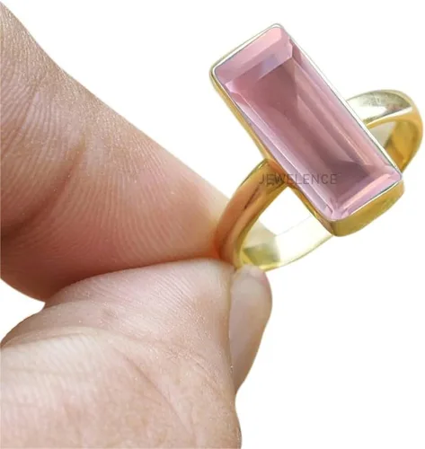 Vista 24 de Anillo de plata de ley maciza superpuesta de oro amarillo de 18 quilates para mujer, anillo de compromiso de plata esterlina, juego de bisel