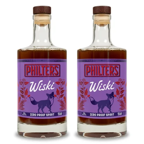 Vista 11 de Philters Wiski sin alcohol, alcohol de whisky a prueba cero, bebida alternativa hecha en Estados Unidos, todos los sabores naturales, 25 onzas