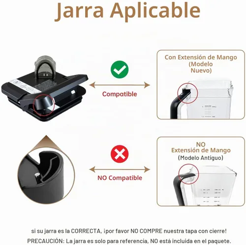 Vista 3 de Reemplazo de la tapa de la licuadora, cubierta superior de jarra de 72 onzas compatible con Ninja
