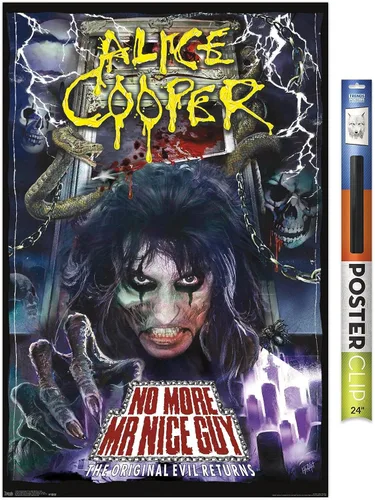 Vista 19 de Trends International Alice Cooper - Póster de pared No More Mr. Nice Guy, 14.725 x 22.375 pulgadas, versión enmarcada de madera de granero Versión