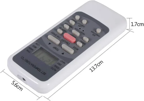 Vista 4 de Control remoto universal de CA para R51/E R51/CE R51M/CE R51D/E R51M/BGE R51M/BGE, acondicionadores de aire con pantalla LCD digital, códigos