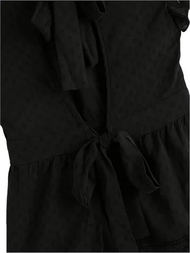 Vista 5 de SweatyRocks Blusa peplum de encaje con volantes y espalda descubierta para mujer