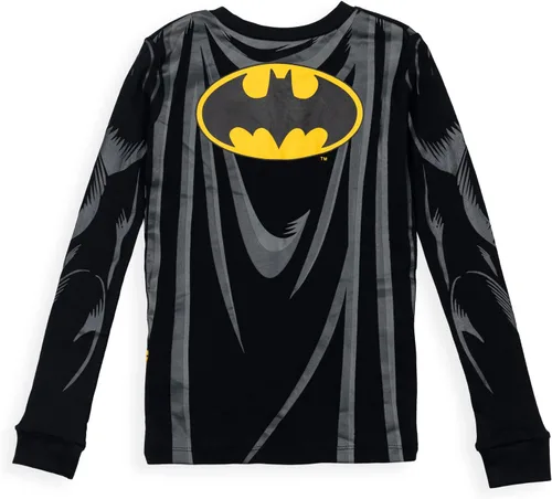 Vista 5 de DC Comics Justice League Robin - Conjunto de pijama para cosplay, camisa y pantalones, para niños pequeños y grandes