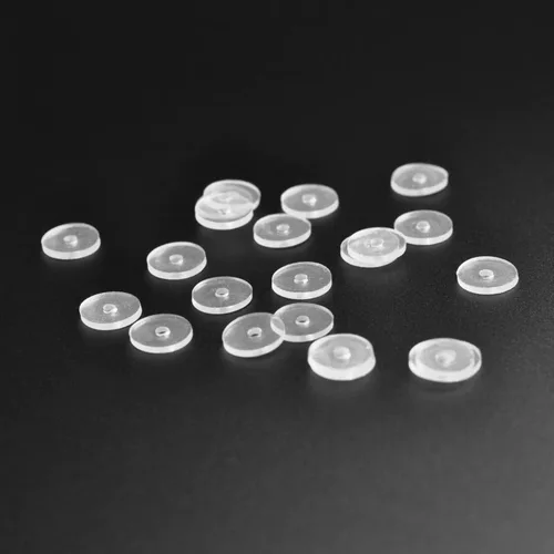 Vista 3 de Bloomfall Disco de perforación transparente para tratamiento de perforación de nariz, aretes de silicona para almohadillas curativas de queloides