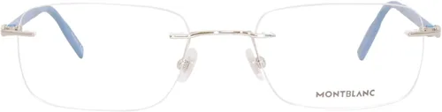 Vista 2 de Gafas de sol Montblanc MB 0221 O- 009 PlataAzul Transparente, Plata Transparente Azul, 5922150