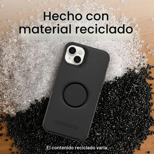 Vista 6 de OtterBox Funda para iPhone 14 Plus Otter + Pop Symmetry Series, color negro, PopSockets PopGrip integrado, delgada, apta para bolsillo, bordes