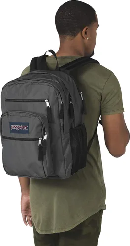 Vista 4 de Mochila JanSport Big Student, gris profundo, talla única.