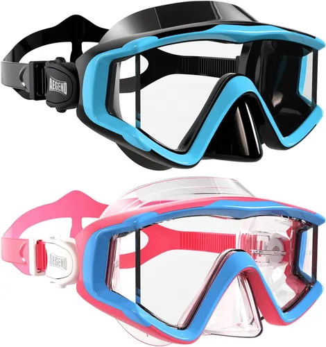 Vista 12 de Aegend Gafas de natación para adultos y niños, gafas de visión amplia de 220° para nadar