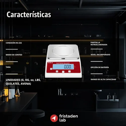 Vista 4 de Báscula digital Fristaden Lab 70.55 oz x 0.0004 oz Cal Cert