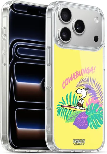 Vista 61 de Head Case Designs Funda de gel suave con licencia oficial de Peanuts Tropical Surf Snoopy Aloha Disco compatible con Apple iPhone 13 Mini Surf