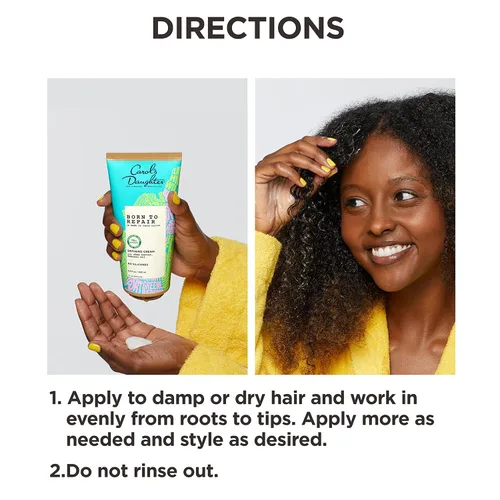 Vista 12 de Carol's Daughter Born To Repair - Crema para el cabello sin enjuague, hidratante, definición de rizos y antiencrespamiento, cuidado del cabello