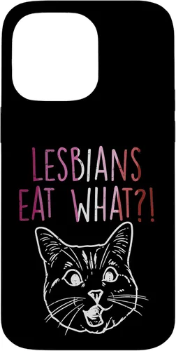 Vista 21 de Lesbians Eat What Sorprised Cat Funny LGBT Gay Pride - Carcasa para iPhone 16