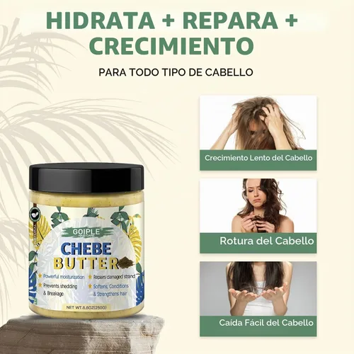 Vista 4 de WOZUTUNT 8.8 oz Mantequilla de Chebe para el Crecimiento, Engrosamiento y Humectación del Cabello - Mantequilla de Crema para el Cabello de Alta