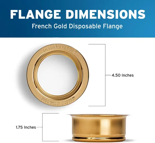 Vista 2 de InSinkErator - Brida para fregadero, oro francés, 75083D Dorado francés