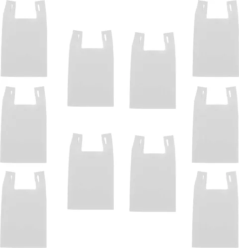 Vista 14 de DISCOUNT PROMOS Custom Bodega Lightweight Tote Bags Set of 10-100, Personalized Bulk Pack - Reusable, Grocery, Tradeshow