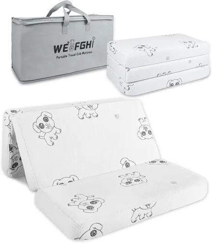 Vista 8 de Pack and Play - Colchón de espuma viscoelástica de doble cara de 38 x 26 pulgadas, colchón de cuna portátil transpirable para cuna Pack N Play