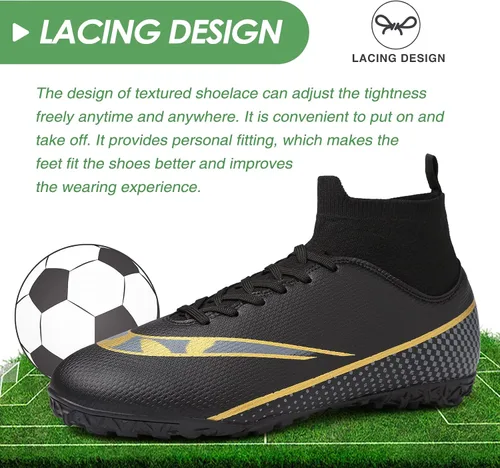 Vista 4 de CBUSTER Soccer Cleats Mens Women Outdoor Soccer Shoes for Big Boy AG TF