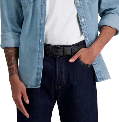 Vista 6 de Levi's Cinturón casual de doble remache para hombre Negro