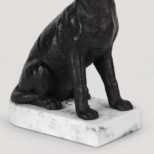 Vista 5 de Sujetalibros decorativos para estantes, sujetalibros con forma de perro para libros pesados, estatuas de labrador retriever como sujetalibros