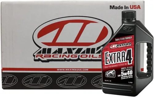 Vista 3 de Maxima Racing Oils 30-17901-2PK Extra4 sintético 4T 5w40 aceite de motor de motocicleta botella de 1 litro, paquete de 2