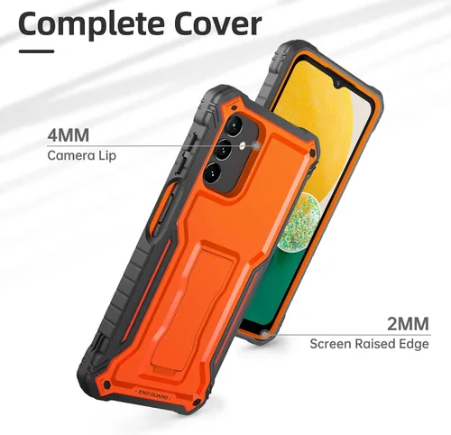 Vista 3 de ExoGuard Funda para Samsung Galaxy A13 5G, funda de goma resistente a los golpes con protector de pantalla para teléfono Samsung A13 5G, soporte